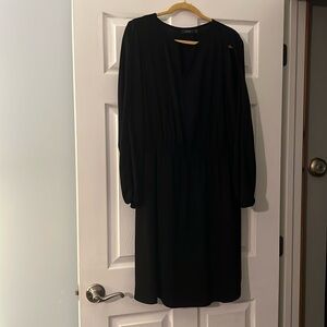 Black dress/long sleeve cold shoulder